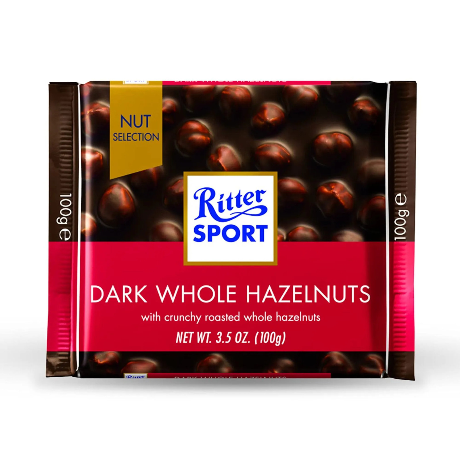 25x Original German Ritter Sport Dark Chocolate with Whole Hazelnuts 100g
