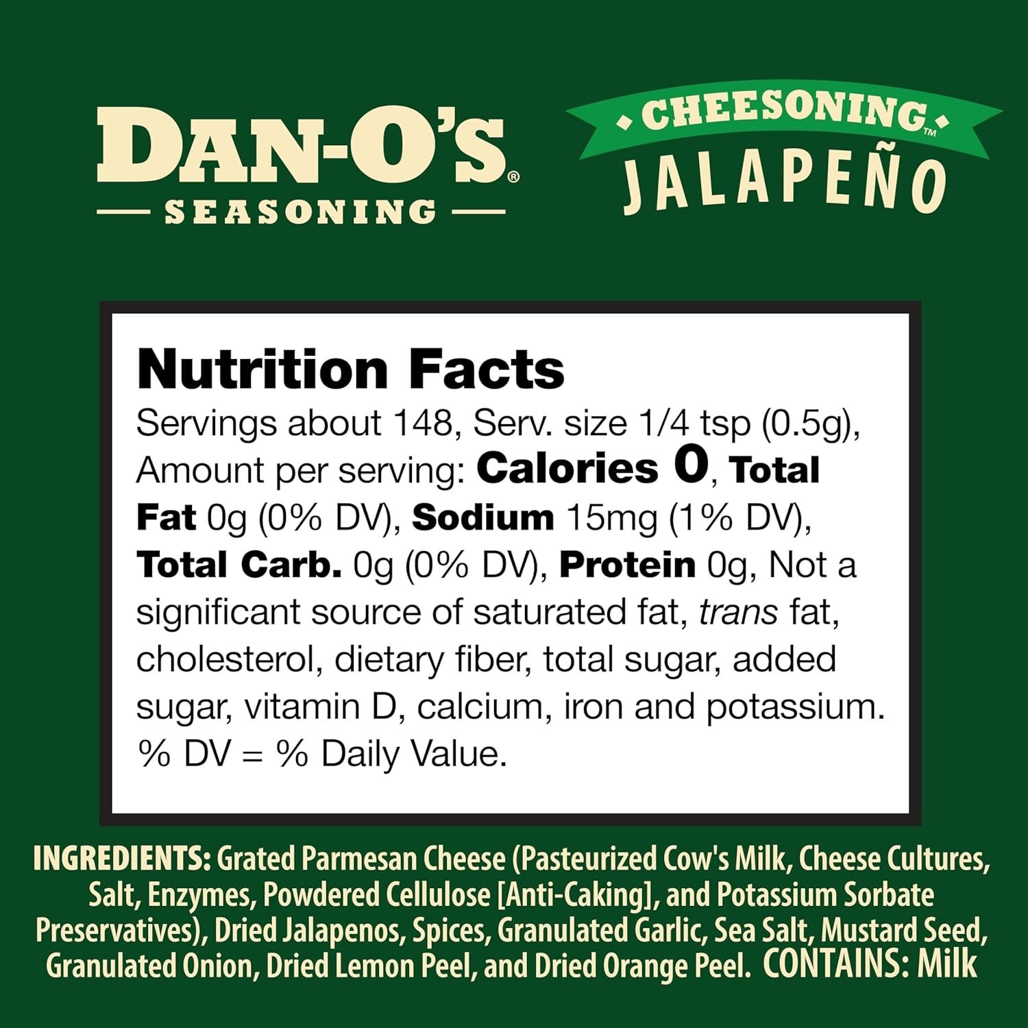 Jalapeño Cheesoning Spice Blend – Flavorful Italian Herbs, 2 Pack 2.6oz Bottles