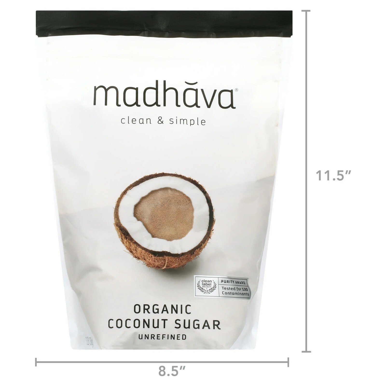 Madhava Organic Unrefined Coconut Sugar 3 Pound Bag