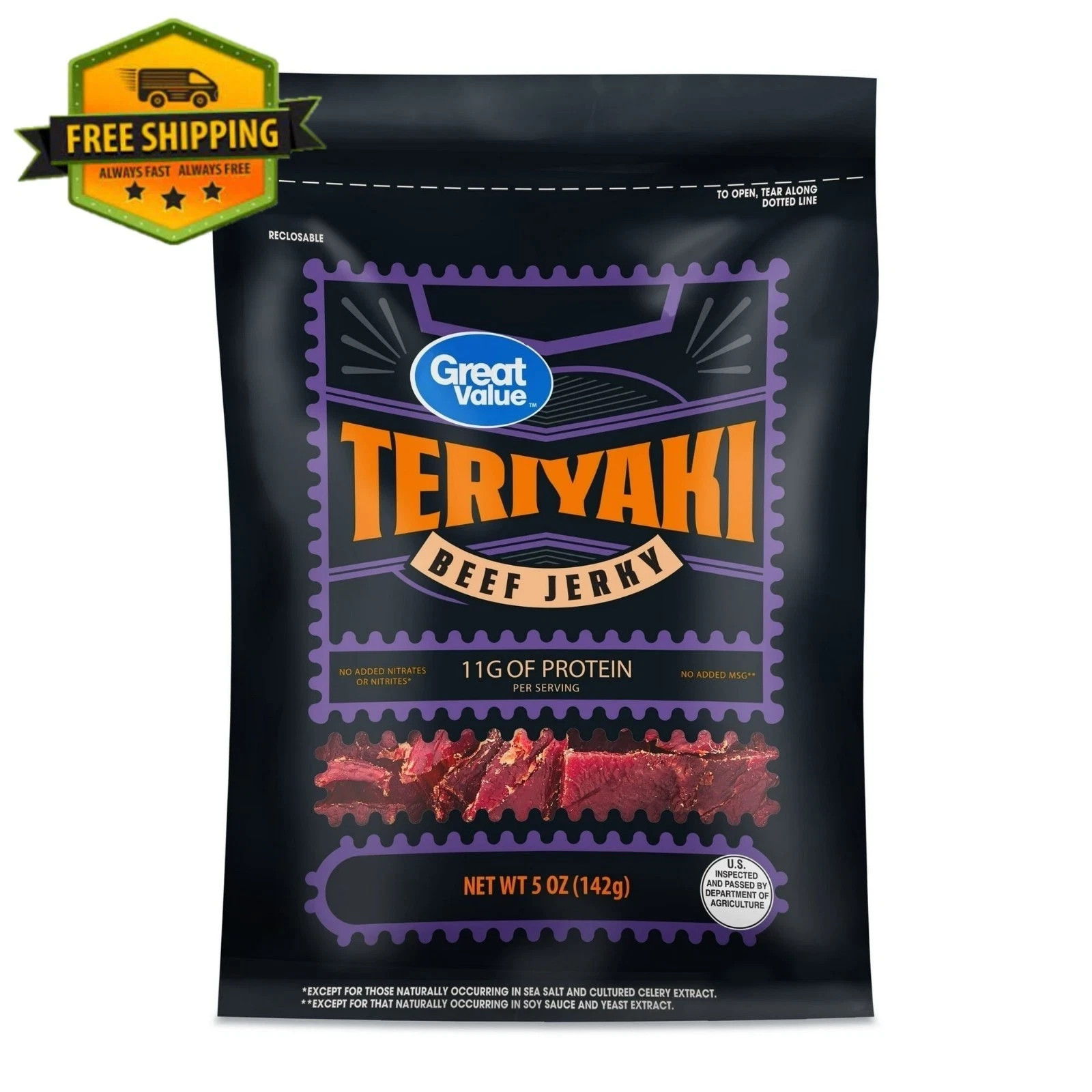 Great Value Teriyaki Beef Jerky, 5 oz