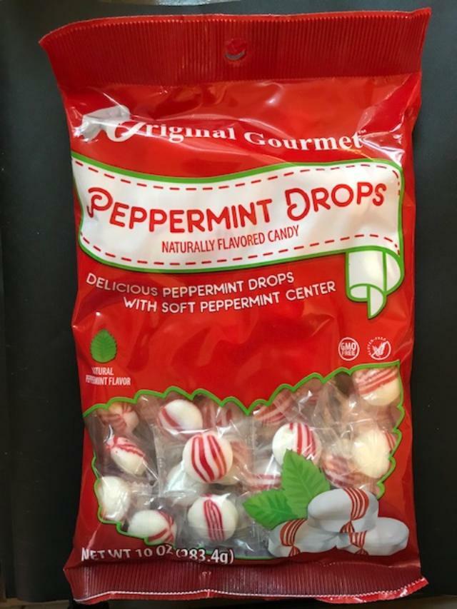 Original Gourmet PEPPERMINT DROPS Candy – Soft Peppermint Center- LARGE 10oz Bag
