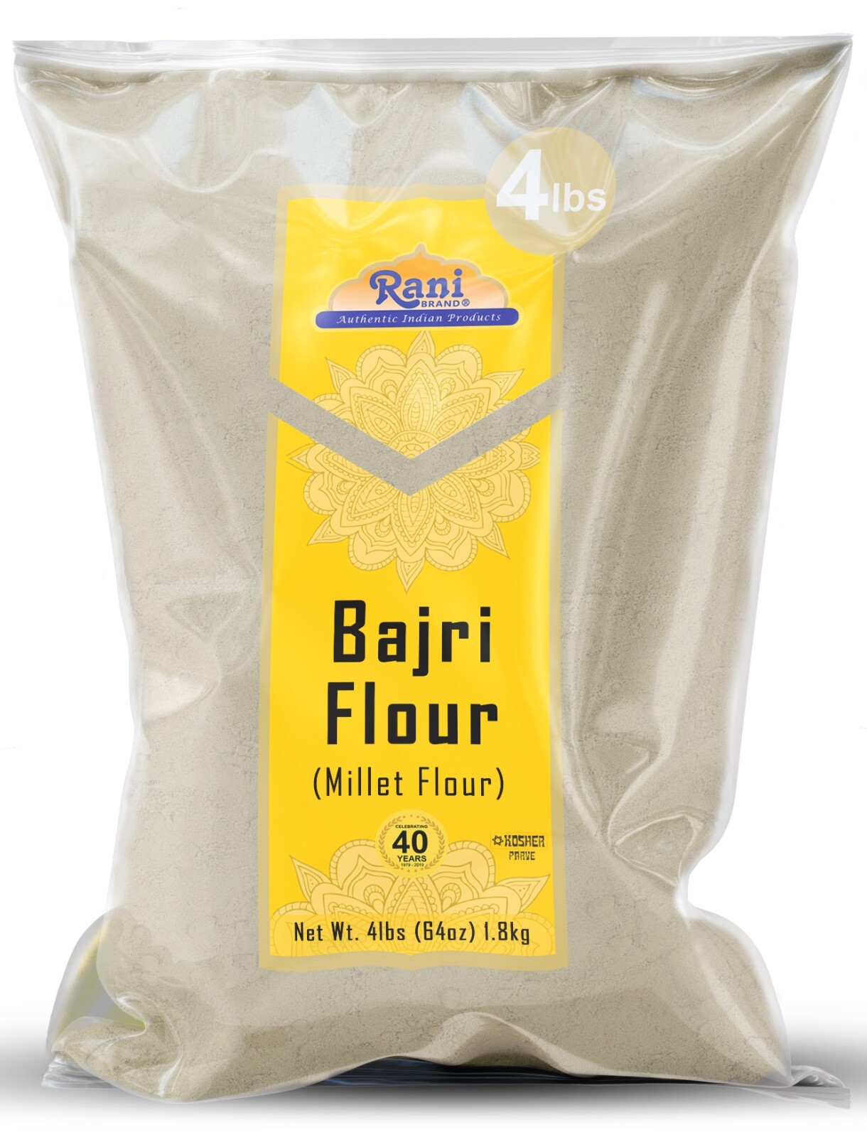 Rani Bajri Flour (Pearl Millet) 64oz (4lbs) 1.81kg Bulk