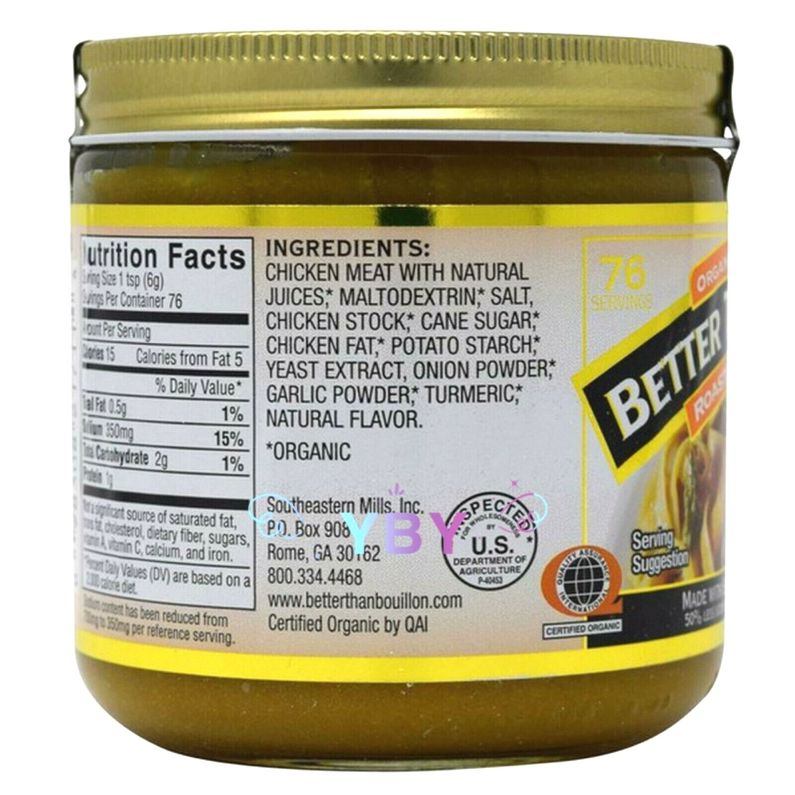 Better Than Bouillon Organic Roasted Chicken Base Bouillon, Reduced Sodium 21 oz