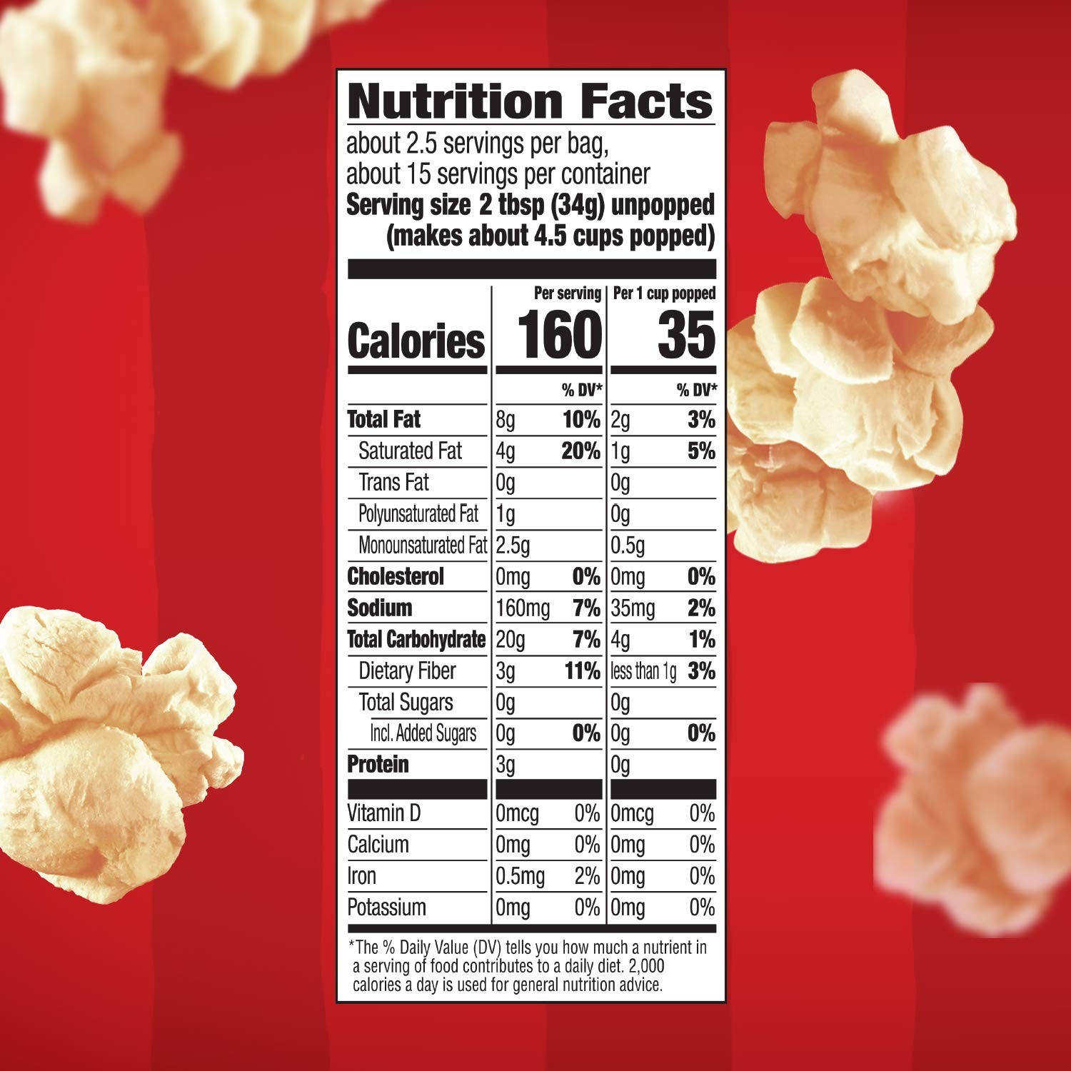 Orville Redenbacher’s Microwave Popcorn, Kettle Corn, 3g Fiber Per Serving, 3…