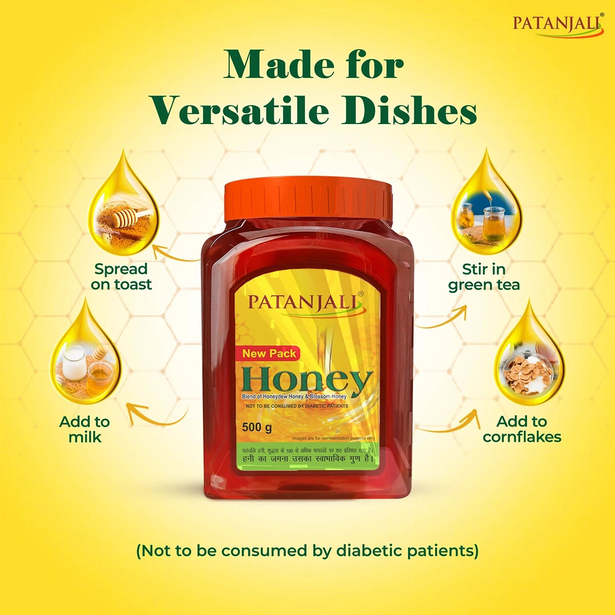 Patanjali Pure Indian Handmade Best Honey Pack Of 500 GM