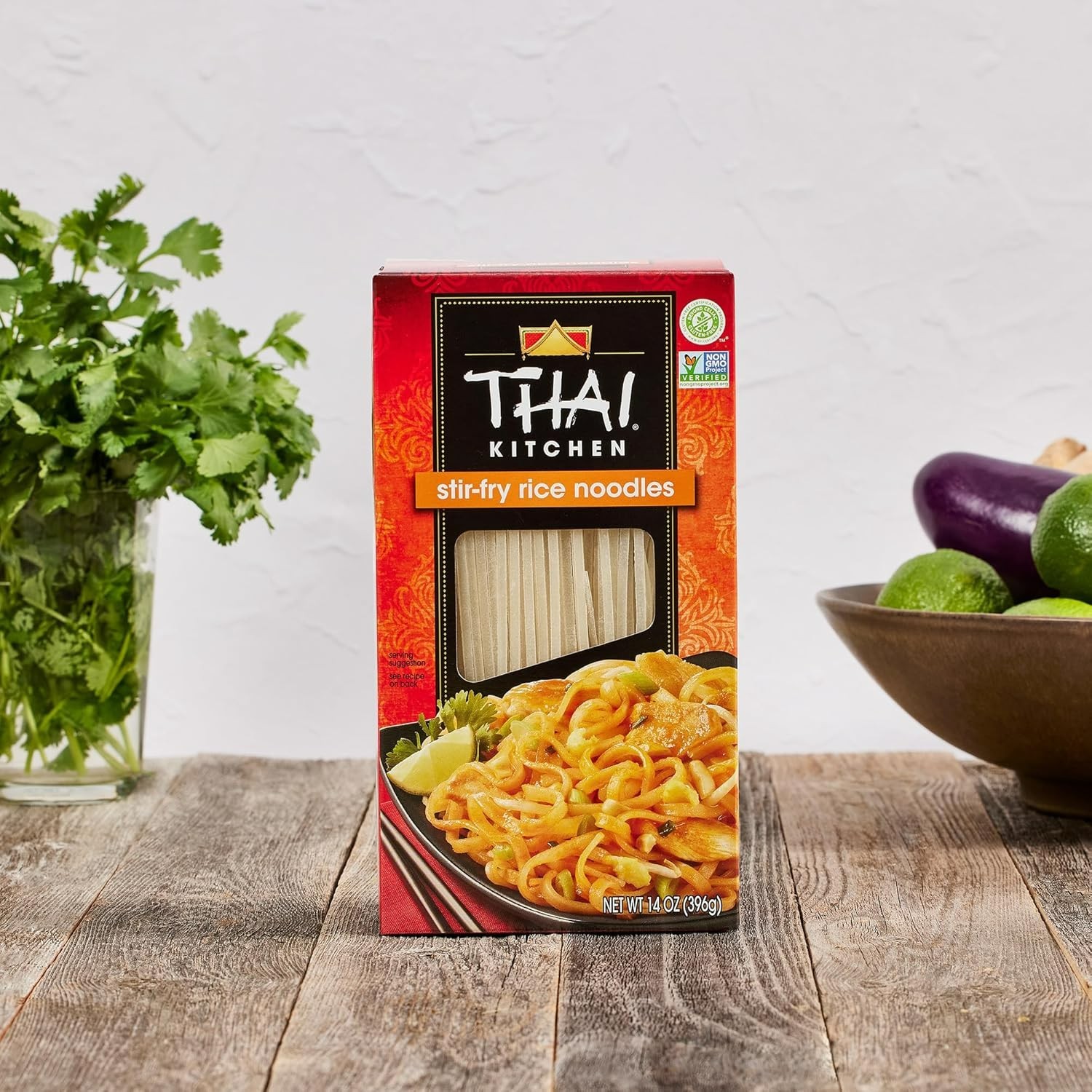 Stir Fry Rice Noodles, Gluten Free, Non GMO, Two Ingredients, Quick Cook, For…