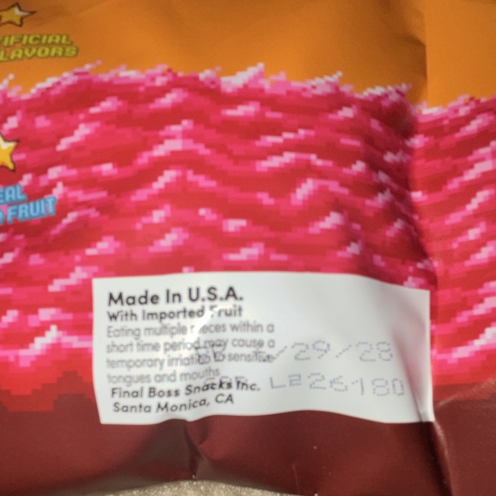 Final Boss Sour Level 2 Fruit Punch Apricots Dried Fruit Pouch 100g