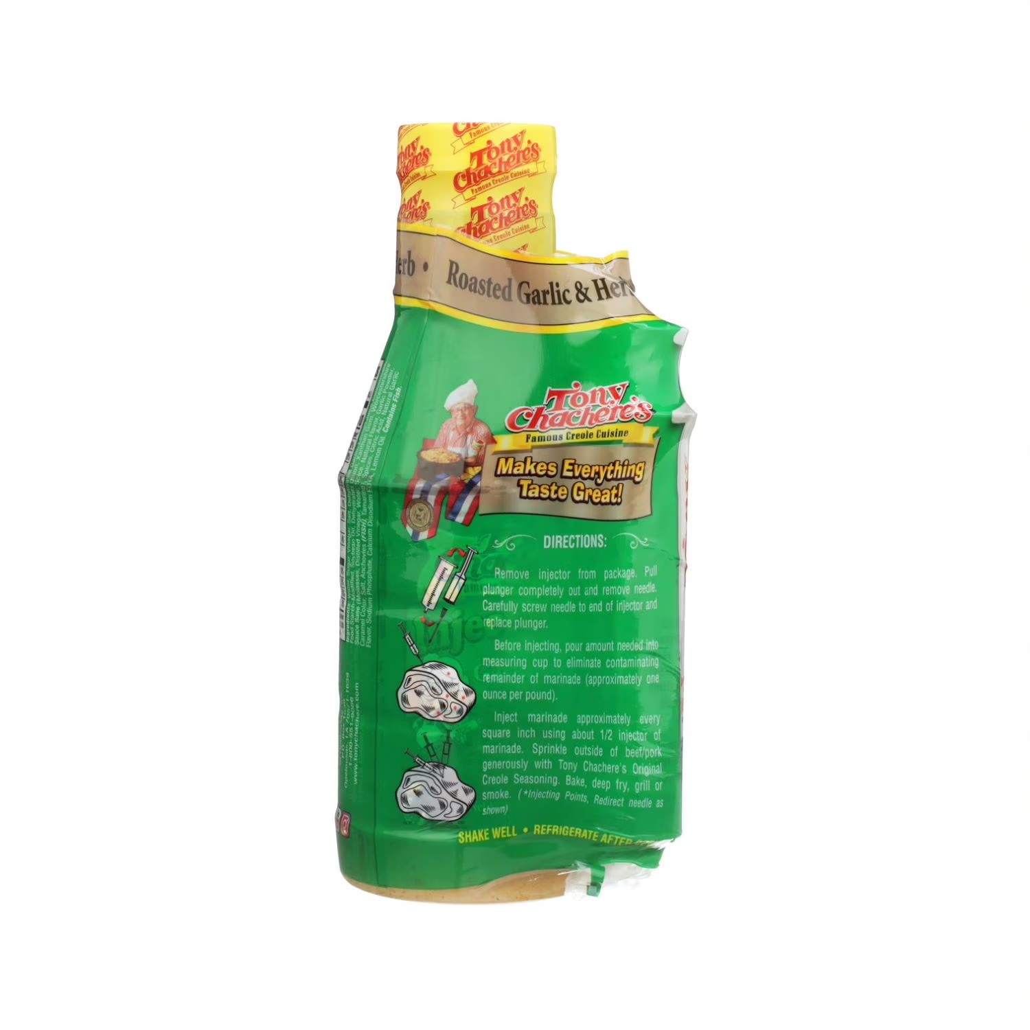 Tony Chachere’s Injectable Roasted Garlic & Herb Marinade 17 fl oz Free Shipping