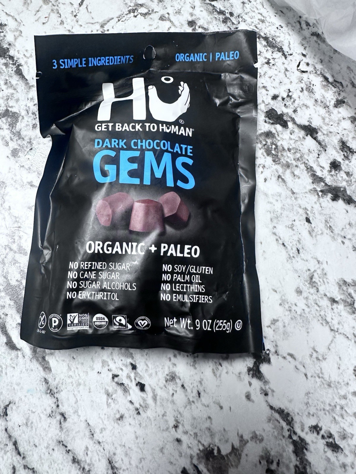 Hu Get Back to Human Organic Paleo Dark chocolate