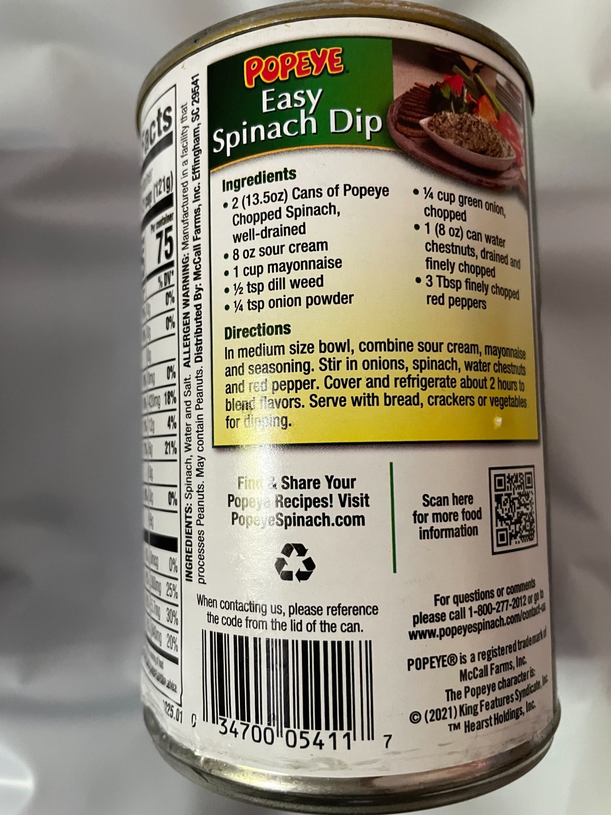 Premium Popeye’s Farm Fresh Chopped Spinach – 12 Pack, Size 13.5 oz Cans