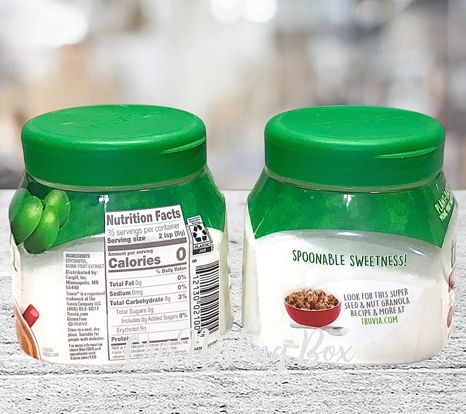3 Truvia Monk Fruit Calorie-Free Sweetener Jar Spoonable Plant Based 9.8oz