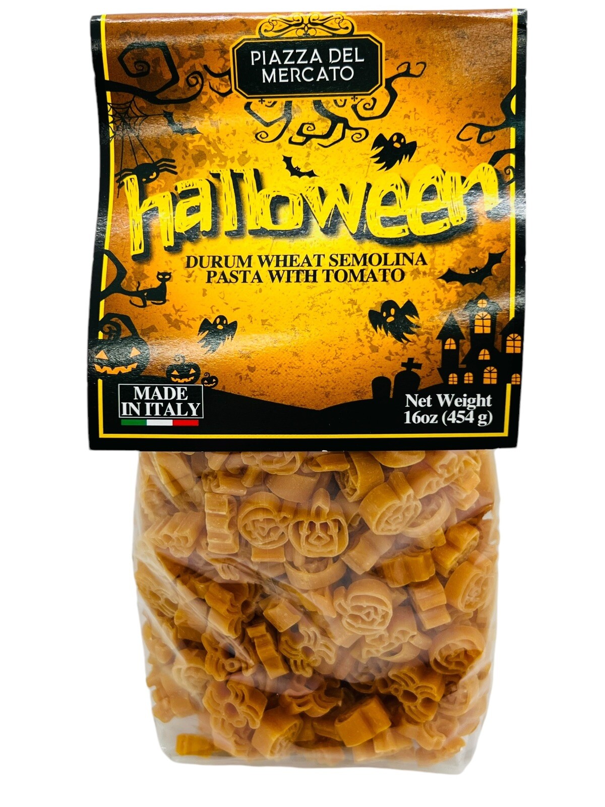 Halloween Shape Pasta Durum Wheat Semolina with Tomato 16 oz BB 05/27 From Italy