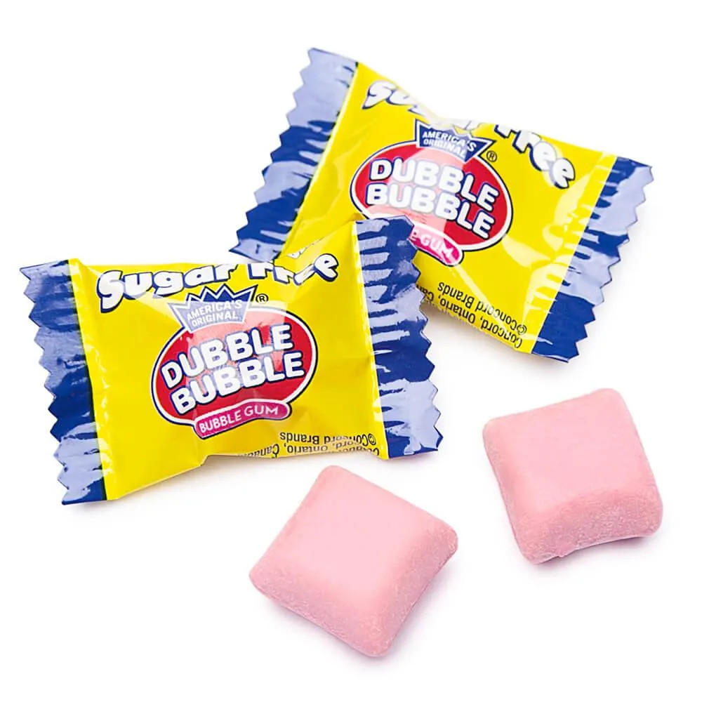 Dubble Bubble Sugar-Free Bubble Gum Bulk Nostalgia Gum 3.25-Ounce (Pack of 12)