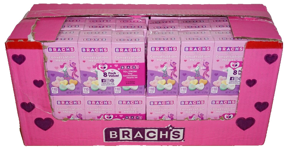 Brach’s BULK ( 96-Box Lot ) Tiny Conversation Hearts Candy – 96 oz