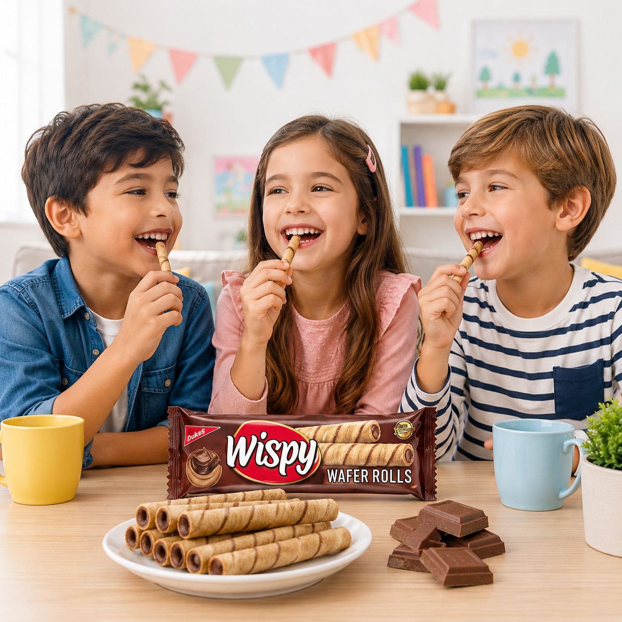 12 Boxes Hilal Wispy Wafer Rolls Chocolate Cream 24 Packs/Box 288 Snack Packs