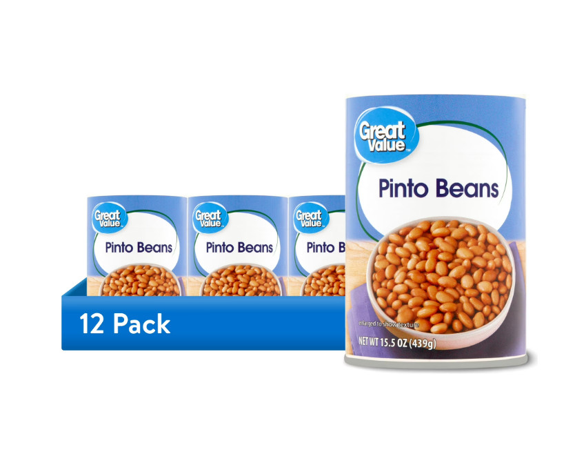 12 pack,Great Value Pinto Beans, 15.5 oz.