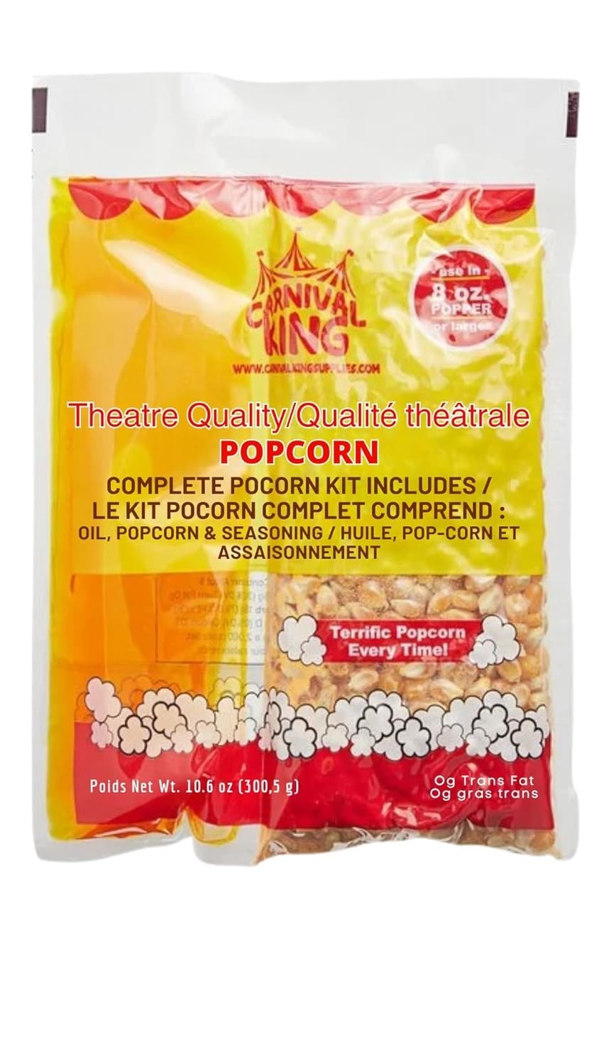 Popcorn Carnival King for 8 -10 Ounce Poppers 1 PACK – SINGLE PACK