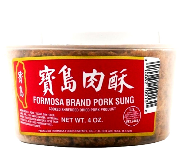 Formosa Brand Pork Sung Cooked Dried Pork Product 4 oz~Made In USA ~11/2026