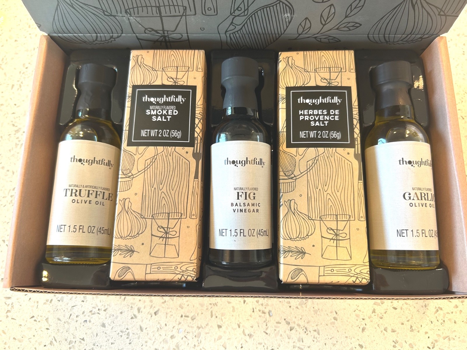 Truffle Oil Infused: Salt, Olive Oil gift set