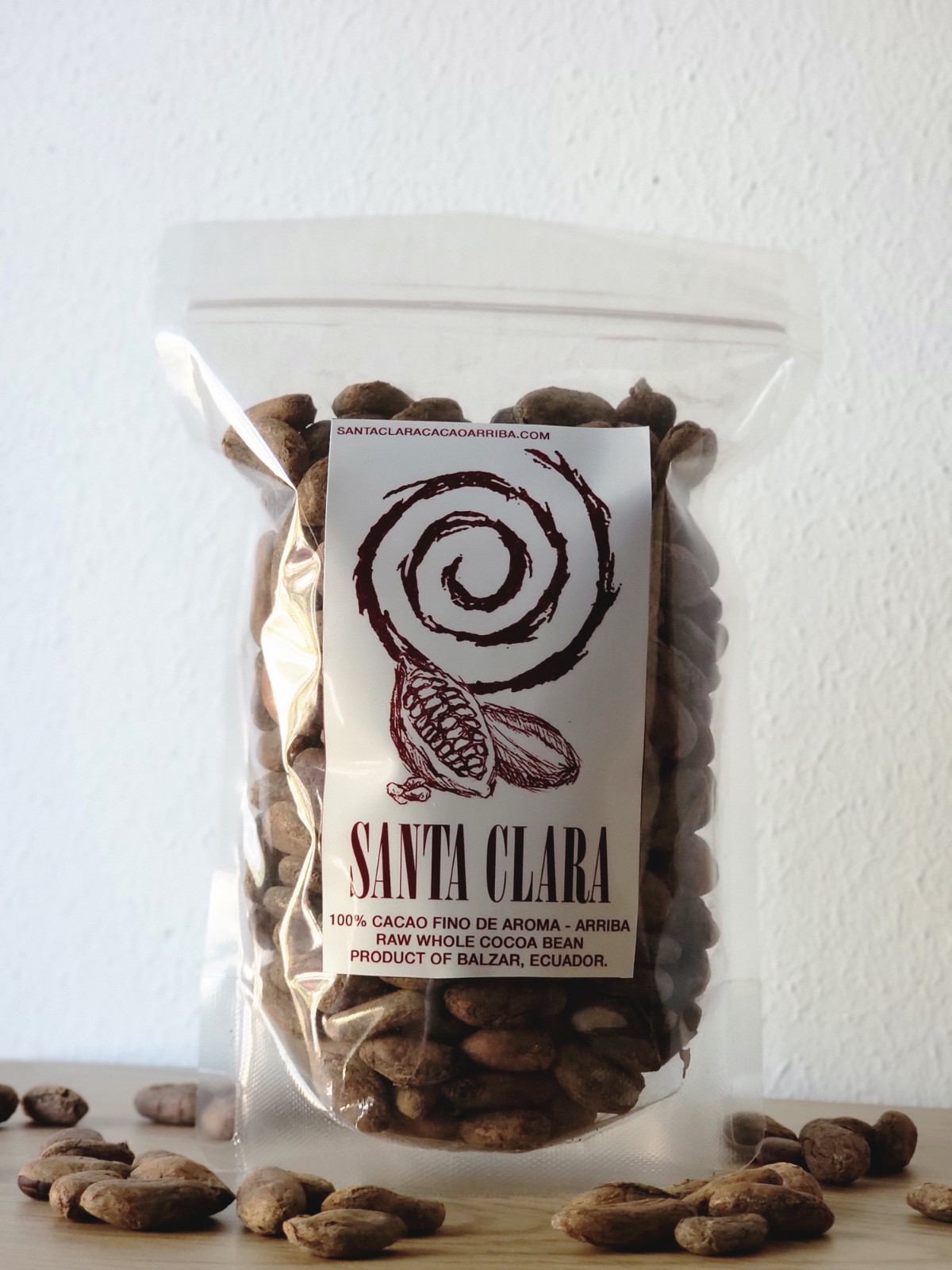 Whole Raw Dried Cacao Beans. 100% Fino De Aroma-Arriba. From Balzar, Ecuador.