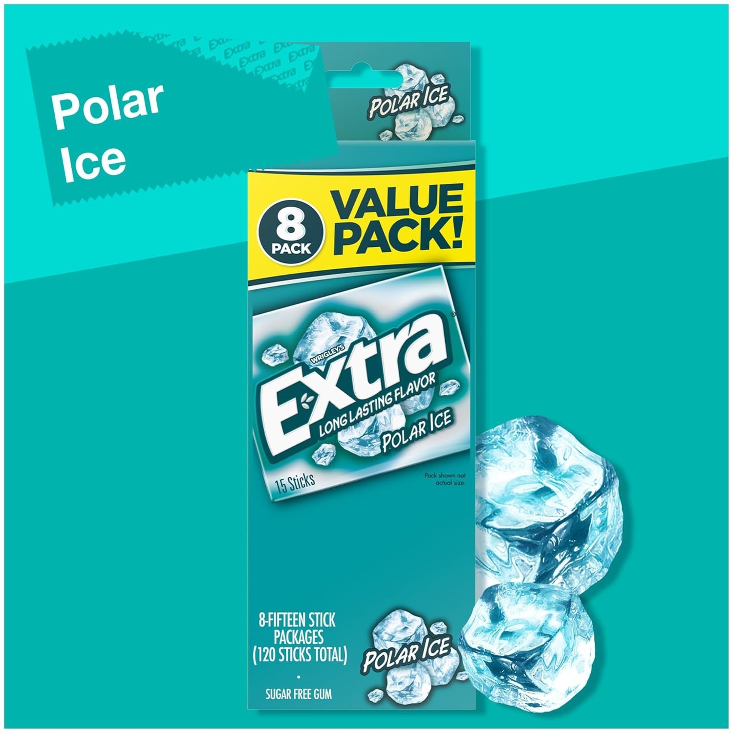 EXTRA Polar Ice Mint Gum, 48 Individual Wrappers