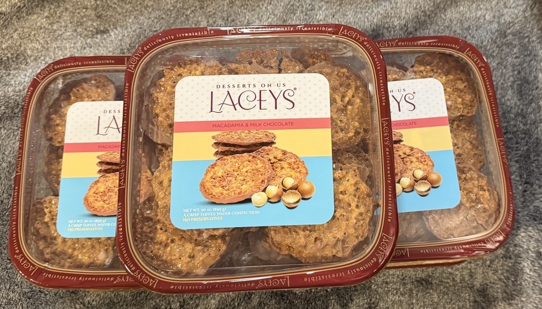 Laceys Cookies Milk Chocolate Macadamia 30 Pack, Better Than The Almond!!! 30 Oz