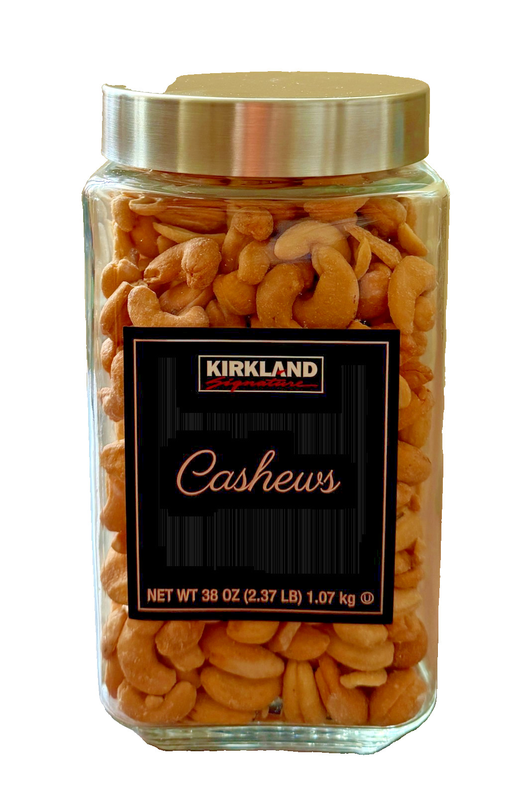 Kirkland Signature Cashews 38 Ounce Jar EXP 11/2026