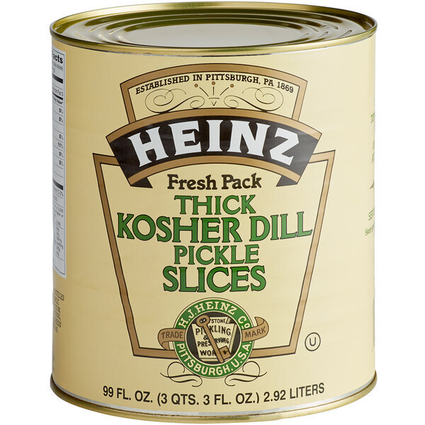 Heinz #10 Can Thick Kosher Dill Pickle Slices (select quantity below)