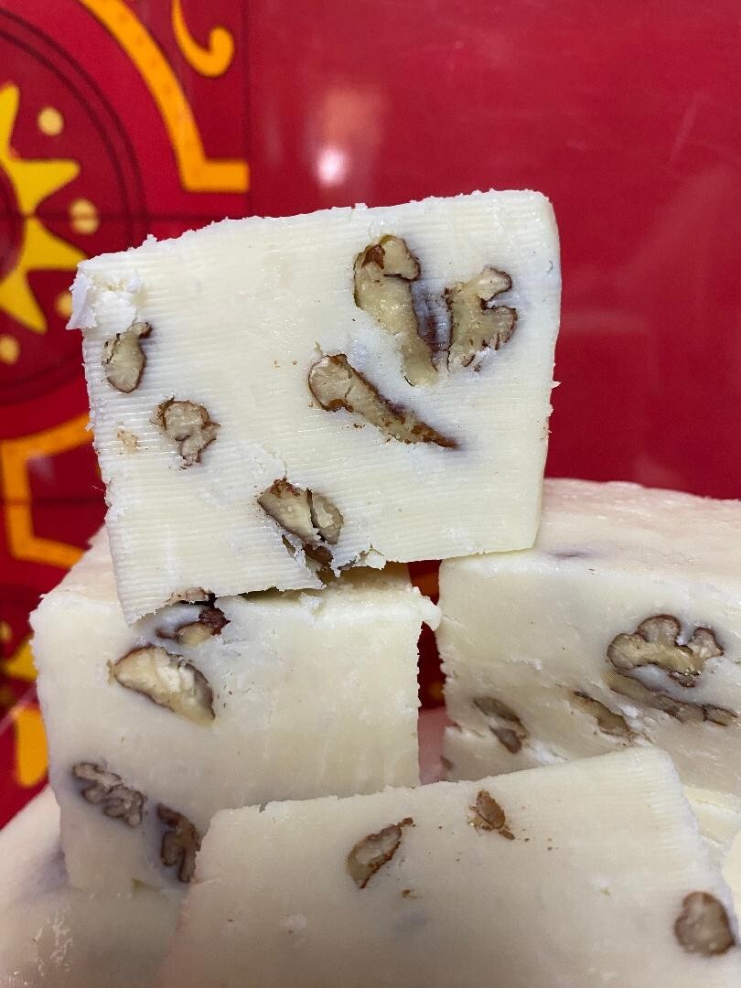 Coconut White Chocolate Fudge plus Pecans 1/2 pound