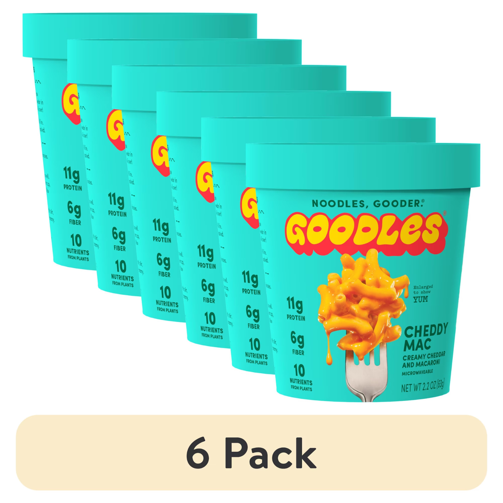 6 pack,Goodles Mac, Cheese Cheddy Mac Microwaveable Macaroni Cup,2.2oz…