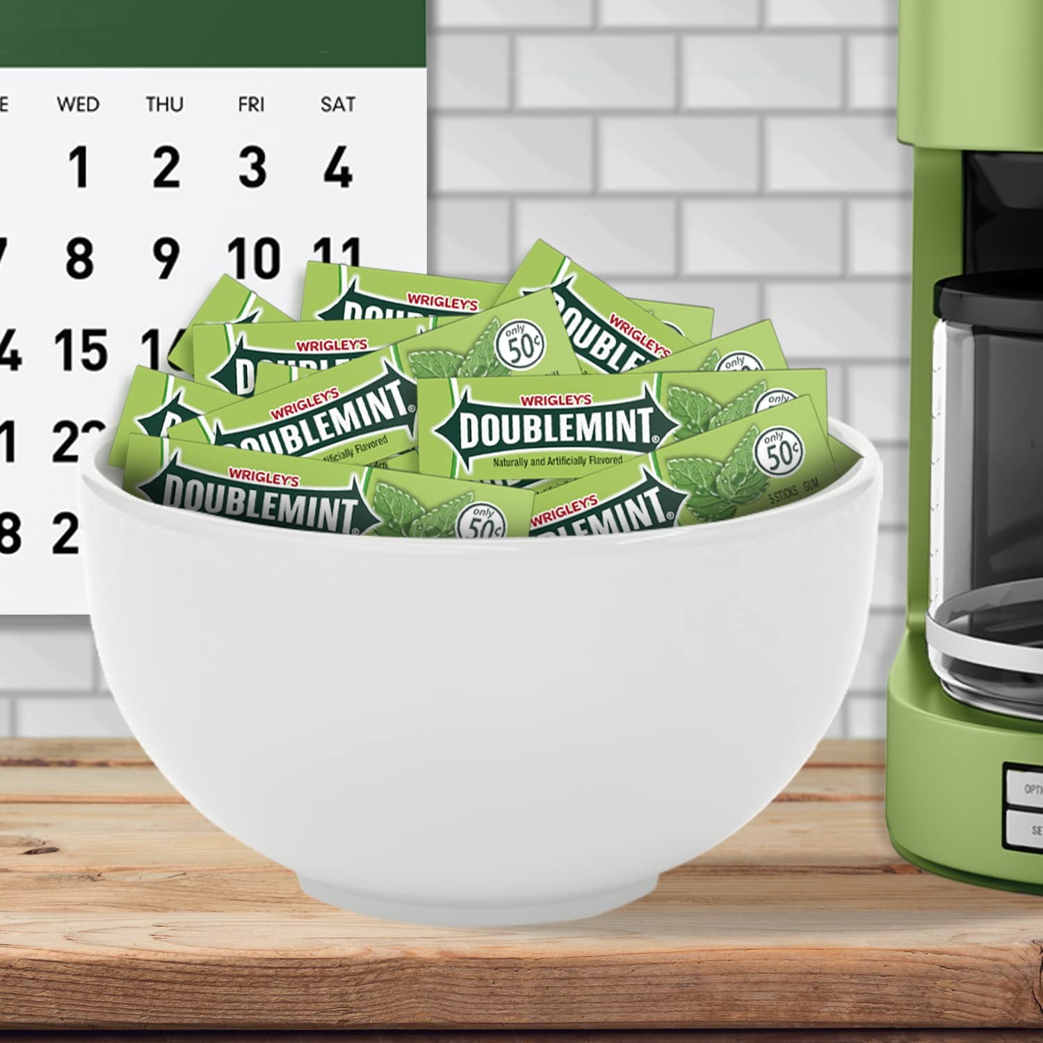 WRIGLEY’S DOUBLEMINT Chewing Gum Bulk Pack, 5 Stick (Pack of 40)
