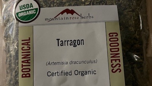 Tarragon Leaf Organic, Mountain Rose Herbs. 1 oz