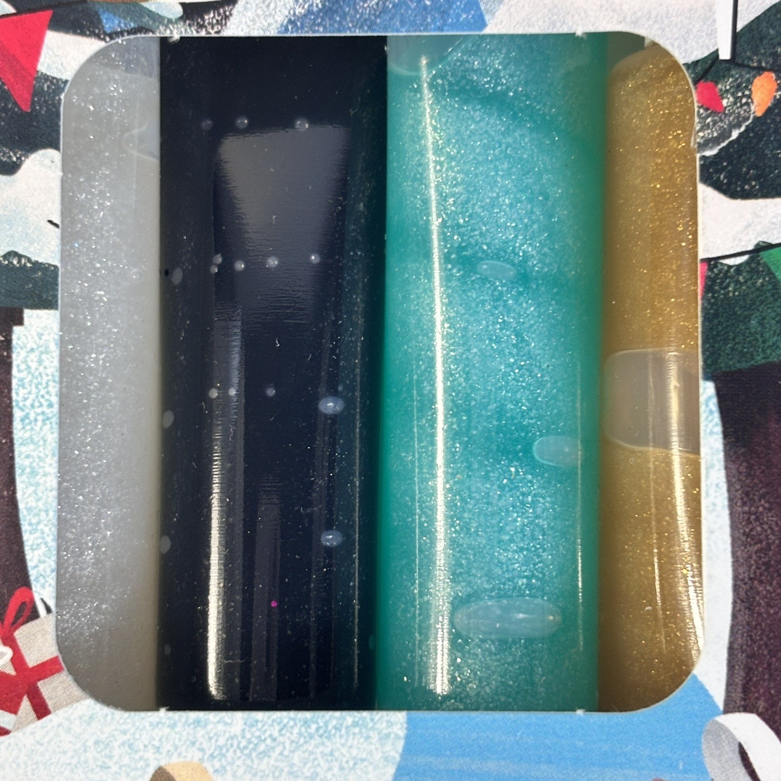 Metallic Edible Glitter Gel Gold Blue Black Silver Baking Decorating Cookie 3pkg
