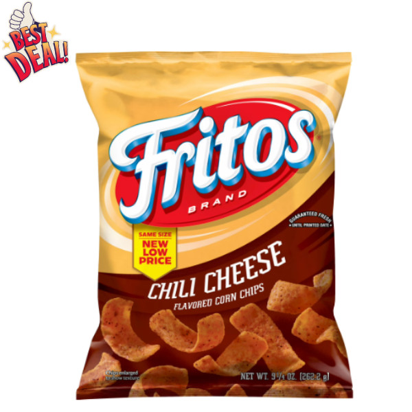 Fritos Corn Chips Chili Cheese Flavored Snack Chips, 9.25 Ounce Bag – USA