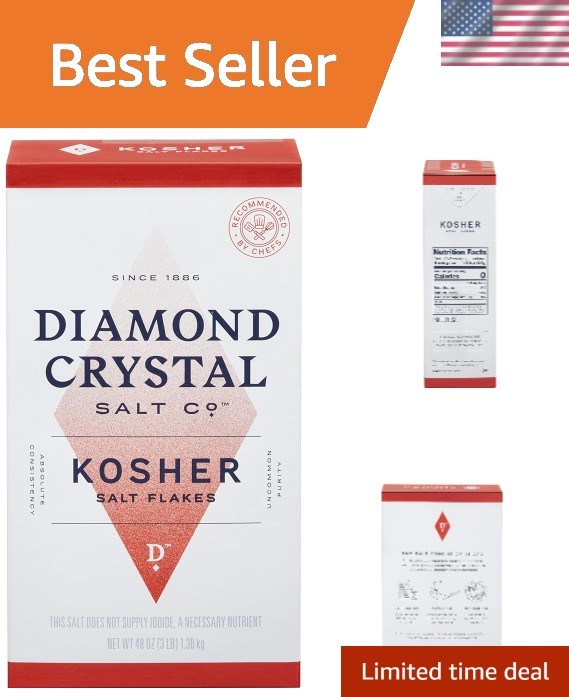 Allergen-Free Kosher Salt – Full Flavor, Natural 3lb Packaging with No Additives