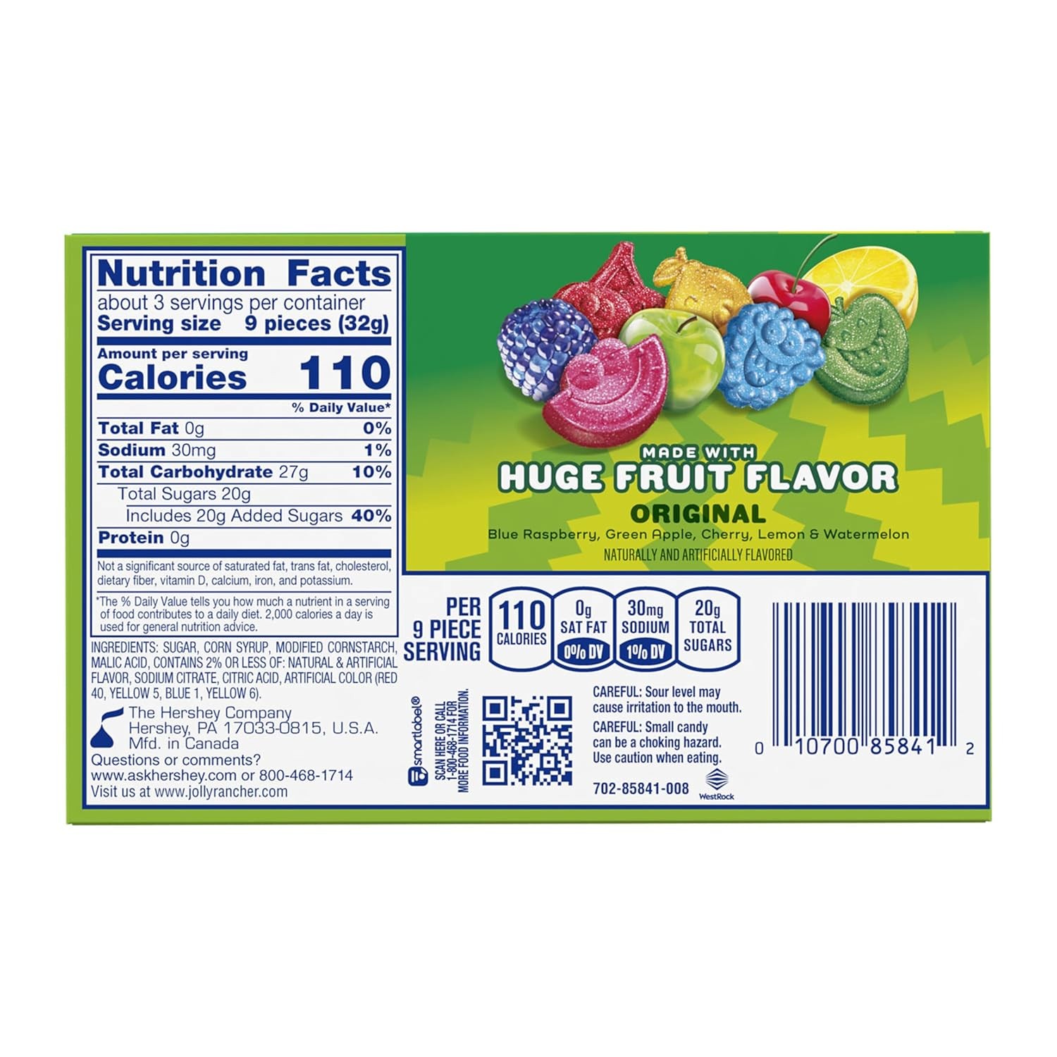 JOLLY RANCHER Sour Gummies Assorted Fruit Candy 3.5 oz Box