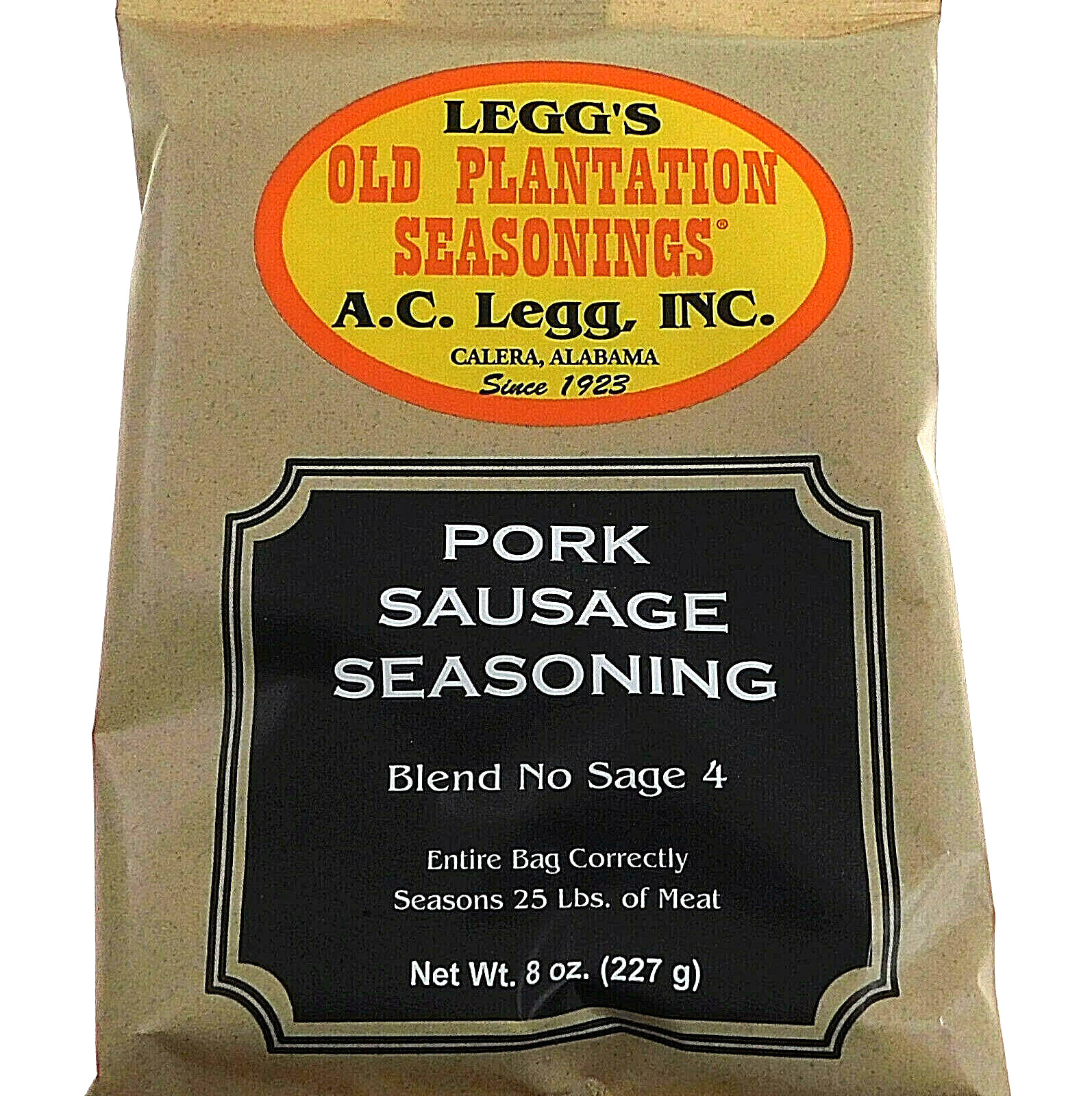 NO SAGE Old Plantation Breakfast Pan Sausage Seasoning for 25 LBS Venison Pork