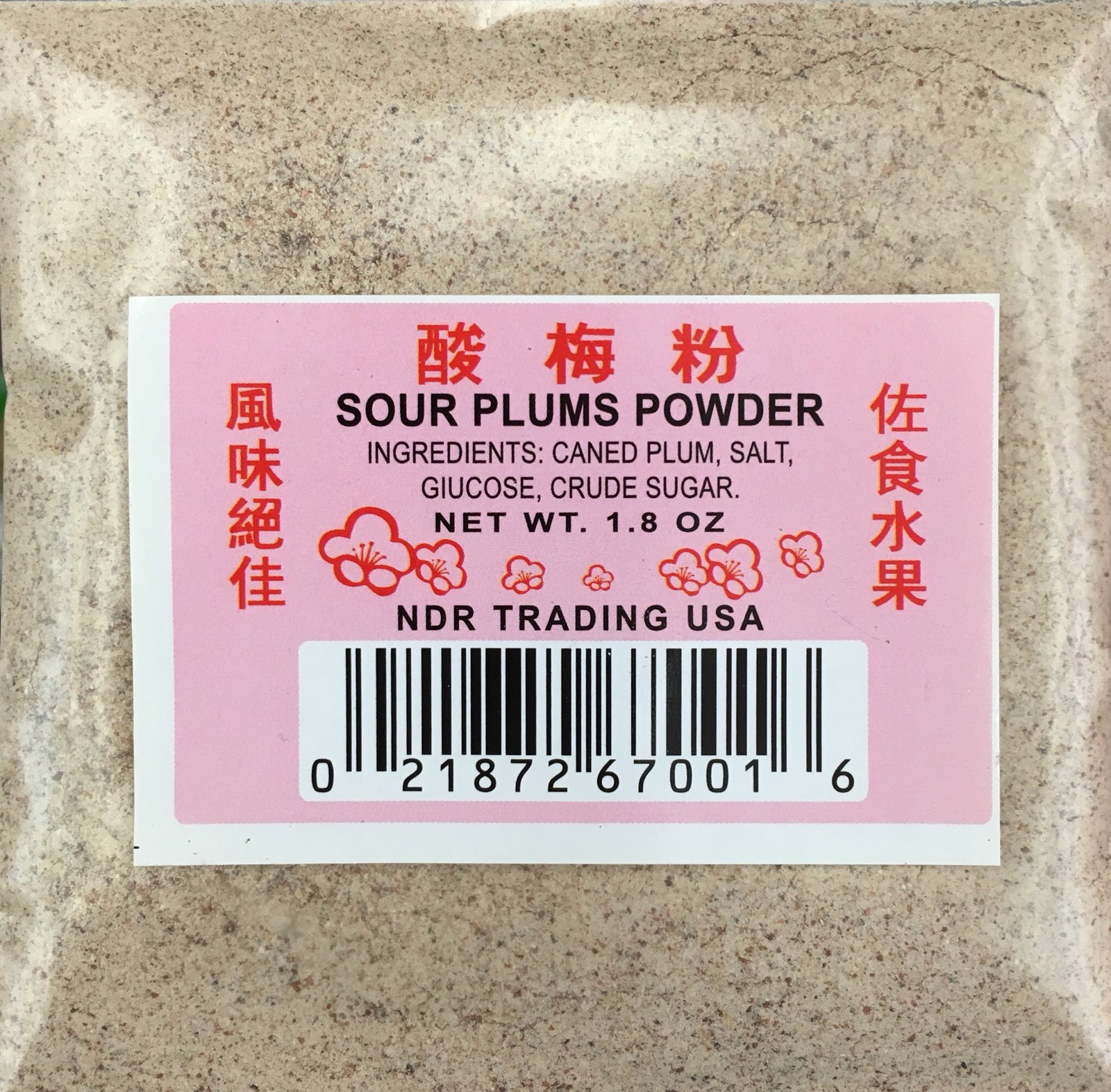 Li Hing Mui Powder Hawaii’s Fav Snack Seasoning Sour Plum 1.8oz – NO ASPARTAME !