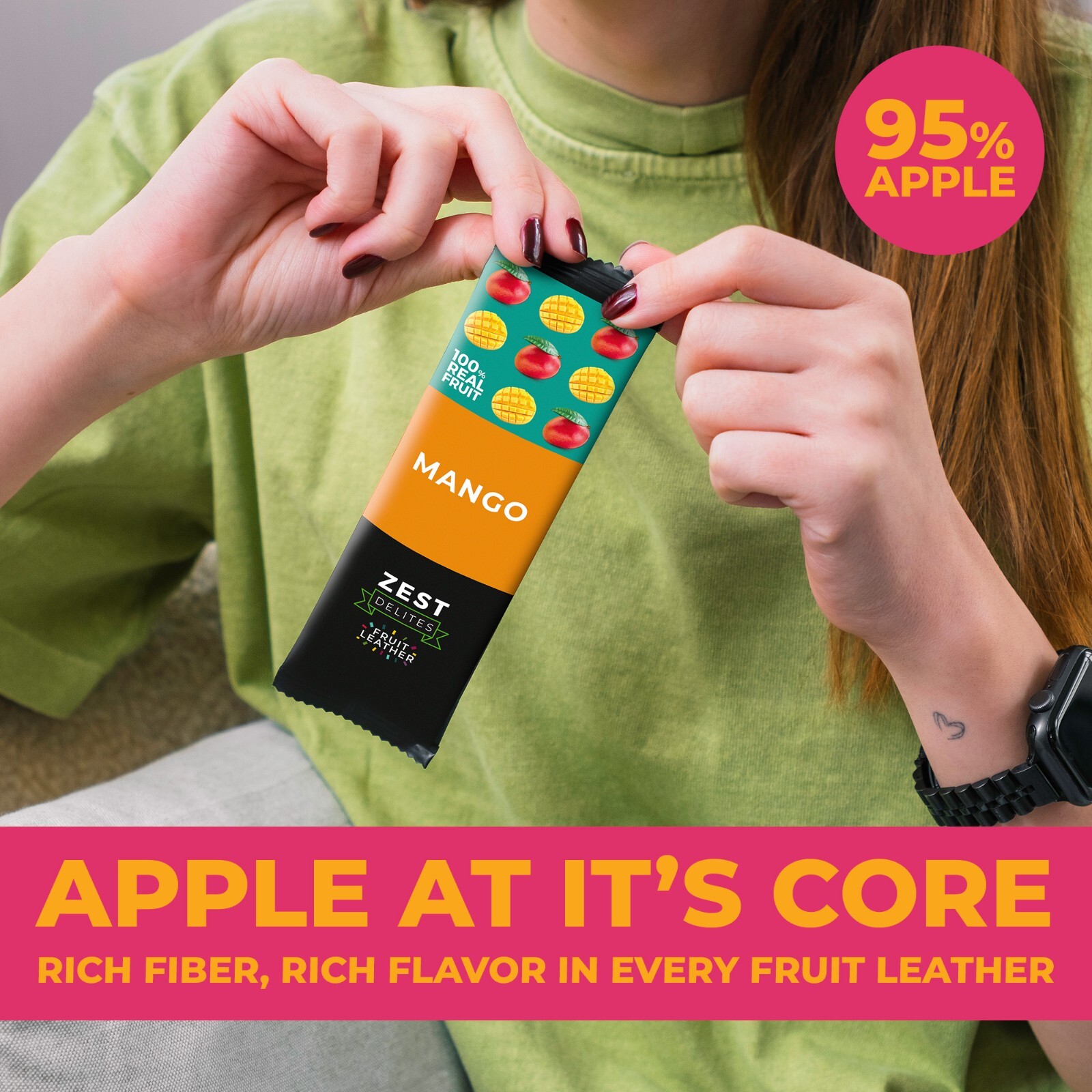 Tropical Fruit Snacks by Zest Delites, Dried Fruit, Fruit Leather, 25g x 36
