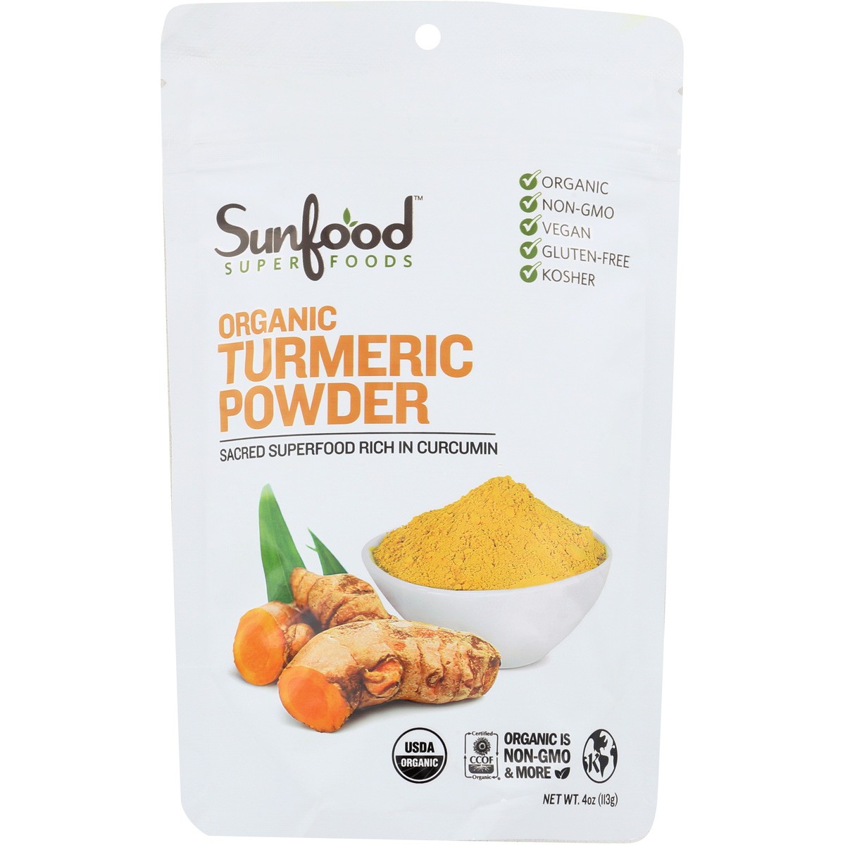 Sunfood Organic Turmeric Powder 4 Oz Superfood 3 Pack