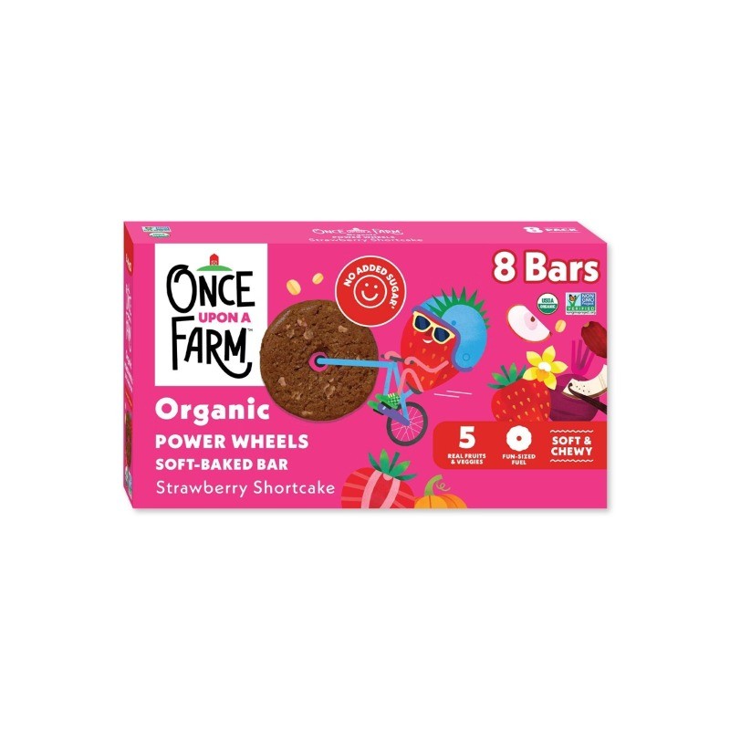 Once Upon A Farm Organic Soft Baked Strawberry Shortcake Snack Bars – 9.6oz/8ct