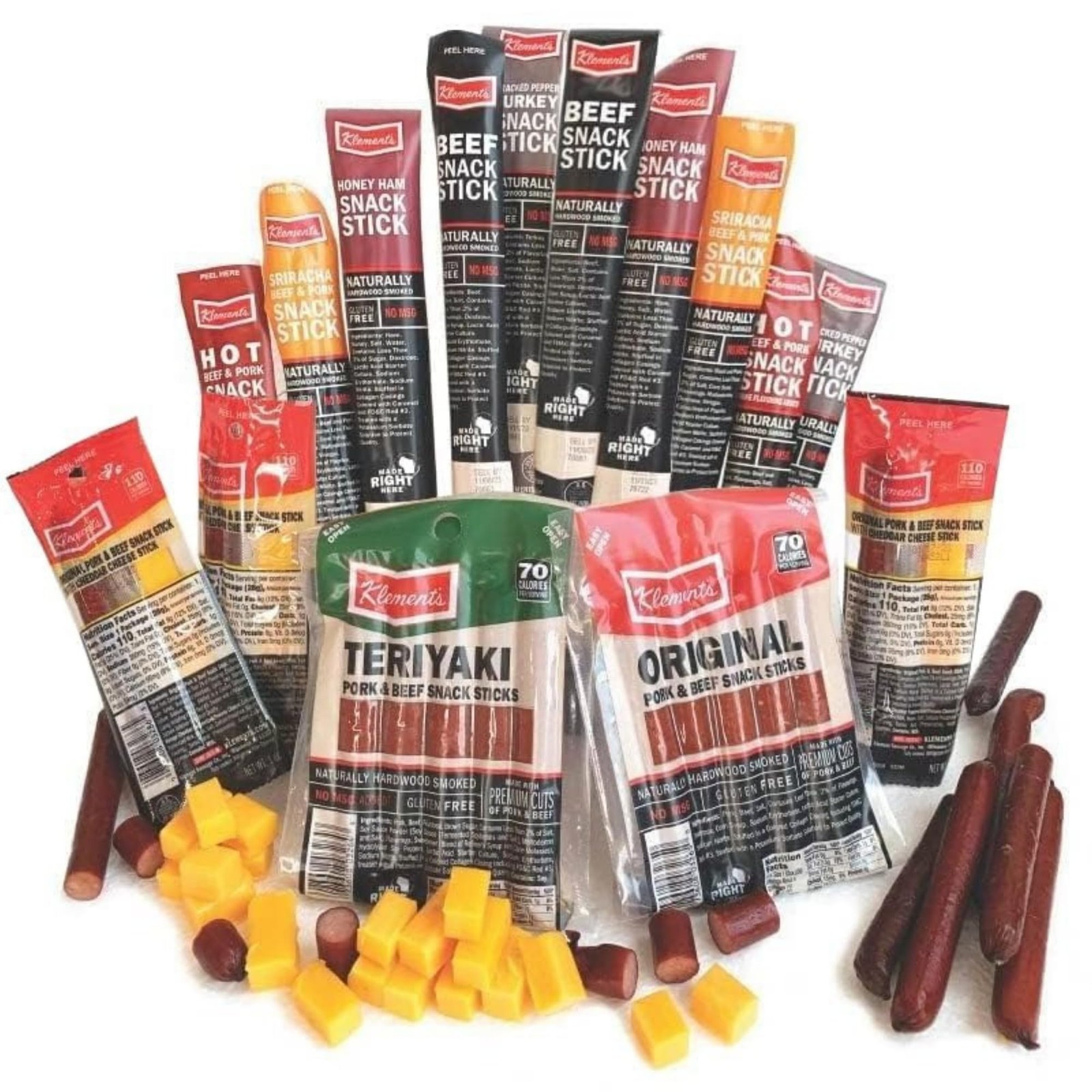 Meat & Cheese Sticks Sampler | Birthday Gifts for Men | 26pc Meat Sticks Vari…