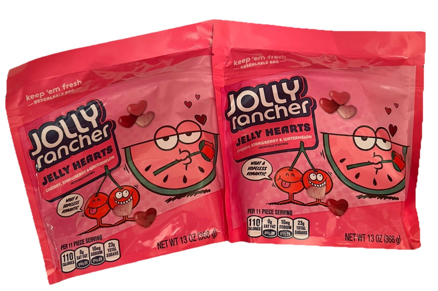 Jolly Rancher Jelly Hearts Candy Like Jelly Beans 13oz (4 Bags)