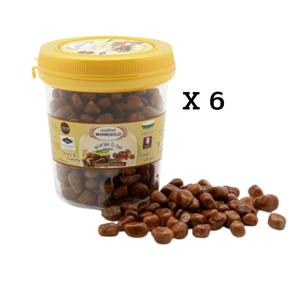 6Pcs Tamarind Chewy Fresh sweet Candy sour Thai Food Tamarindo 130g New