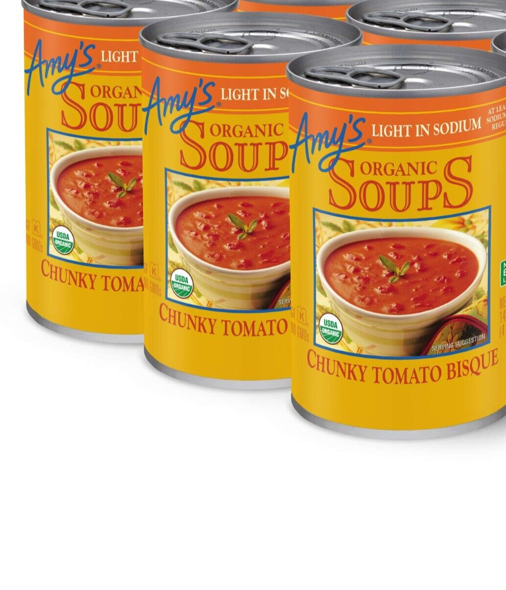 Amy’s Organic Light In Sodium Chunky Tomato Bisque 14.5 oz (Pack of 3)Exp:2/2026