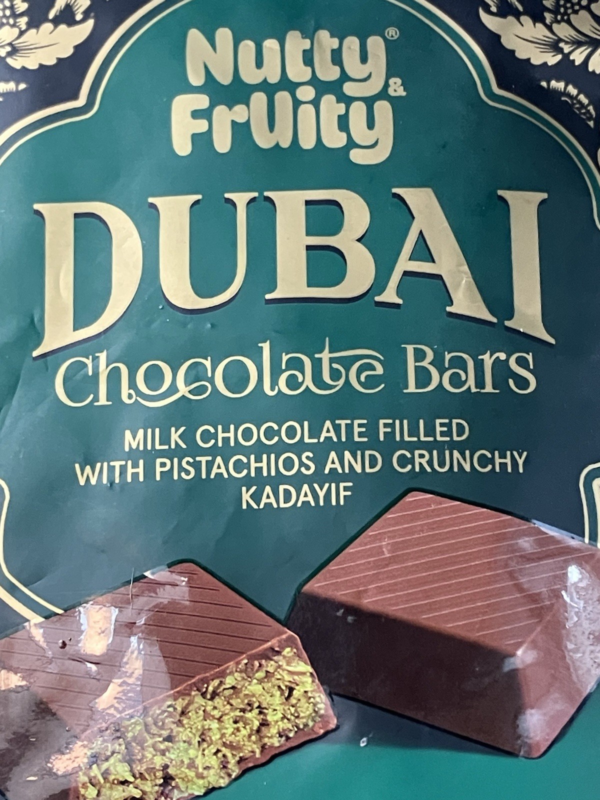 3 Bags Nutty Fruity Dubai Chocolate Bars Individually Wrapped 16oz Bags