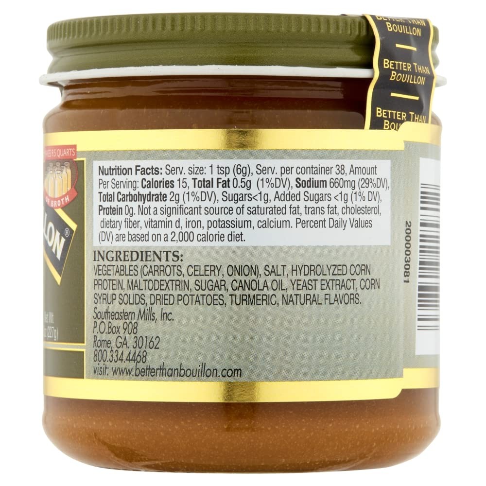 Better Than Bouillon Vegetarian No Chicken Base, Made 8 Ounce (Pack of 2)
