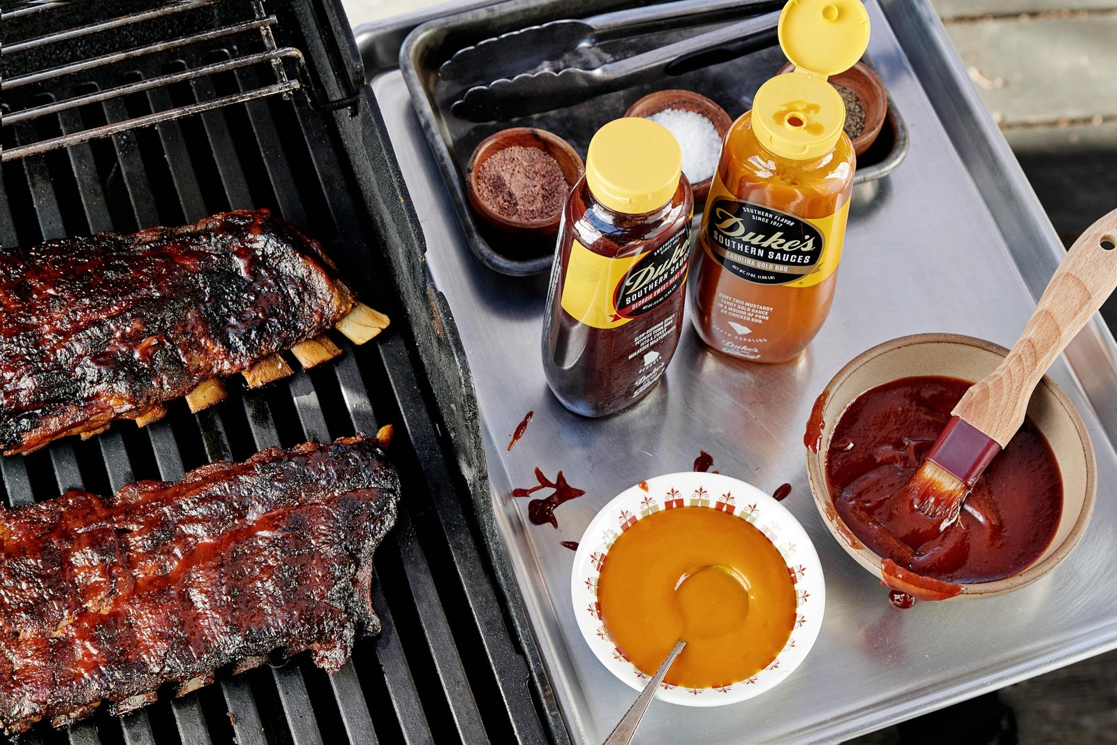 Dukes Georgia Sweet Heat Southern Sauce – Molasses & Spicy Pepper Blend, 17.5 Ou