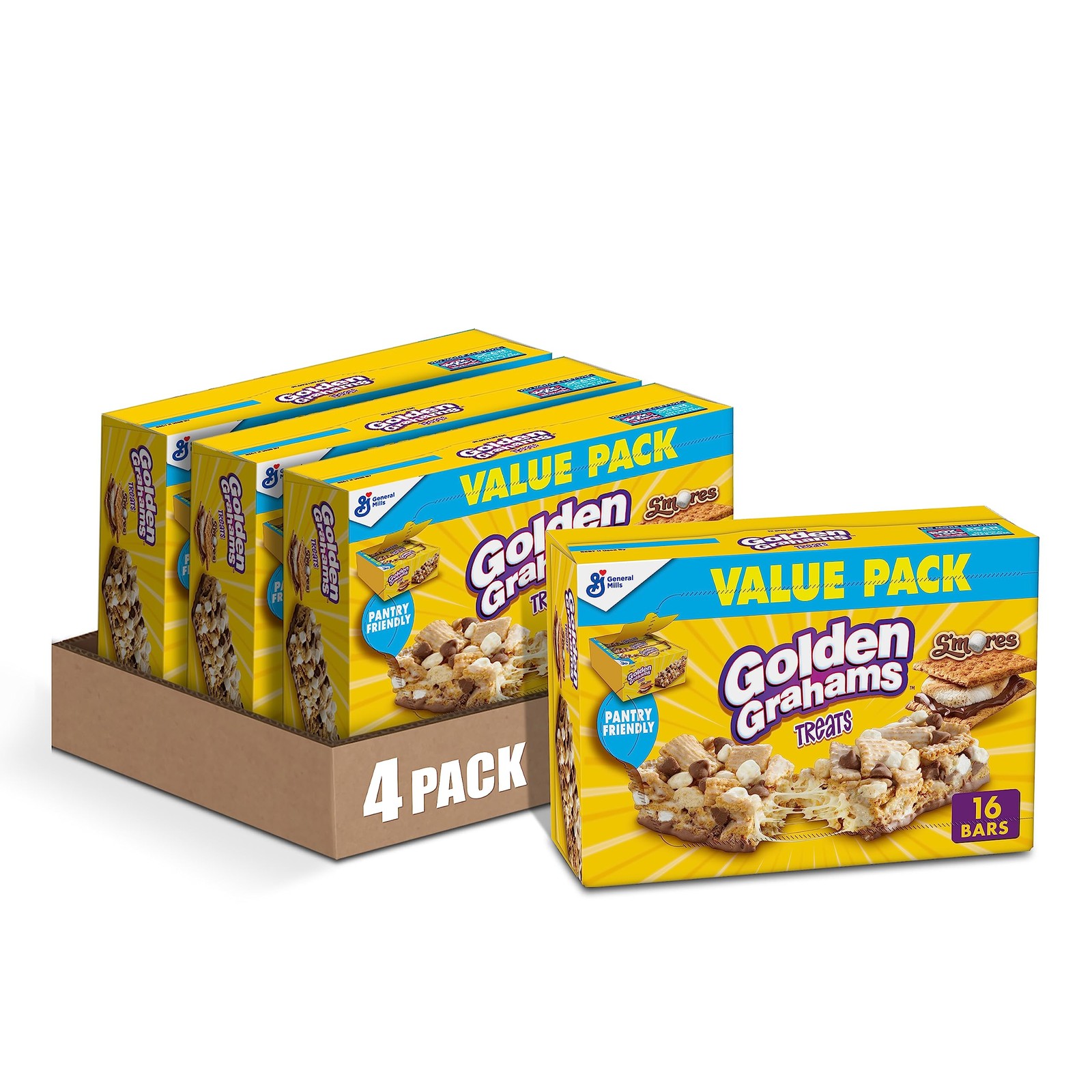 Golden Grahams Cereal Treat Bars, S’mores, Snack 1 Count (Pack of 1)