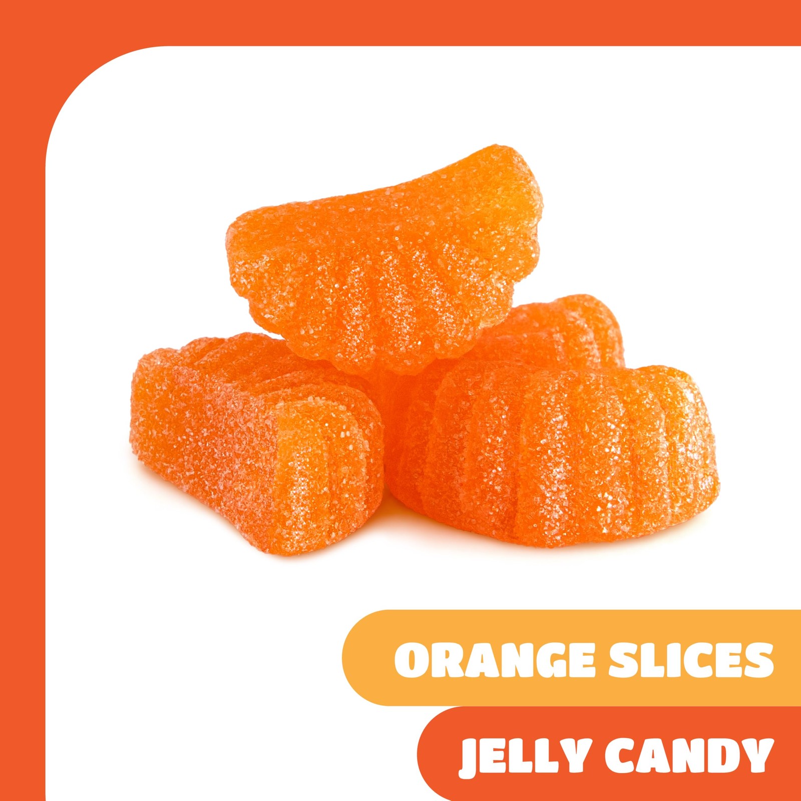 Orange Slices – 2 Pound Pack (65 Count) – Jelly Candy – Naturally Flavored Fr…